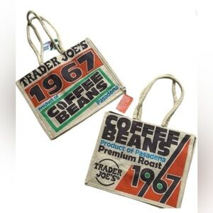 Trader Joe’s 1967 Pasadena Coffee Beans Jute Tote Bag